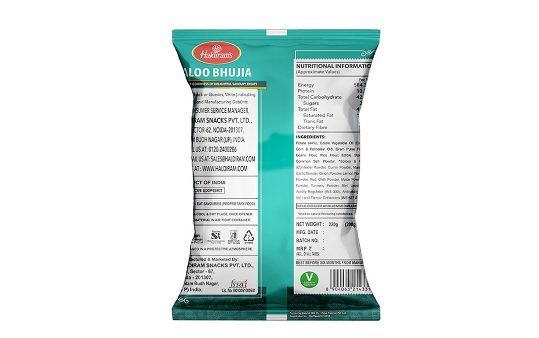 Haldiram's Aloo Bhujia    Pack  220 grams